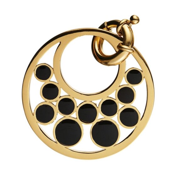 Dyrberg/Kern Idoya large black enamel pendant - Picture 6 of 6